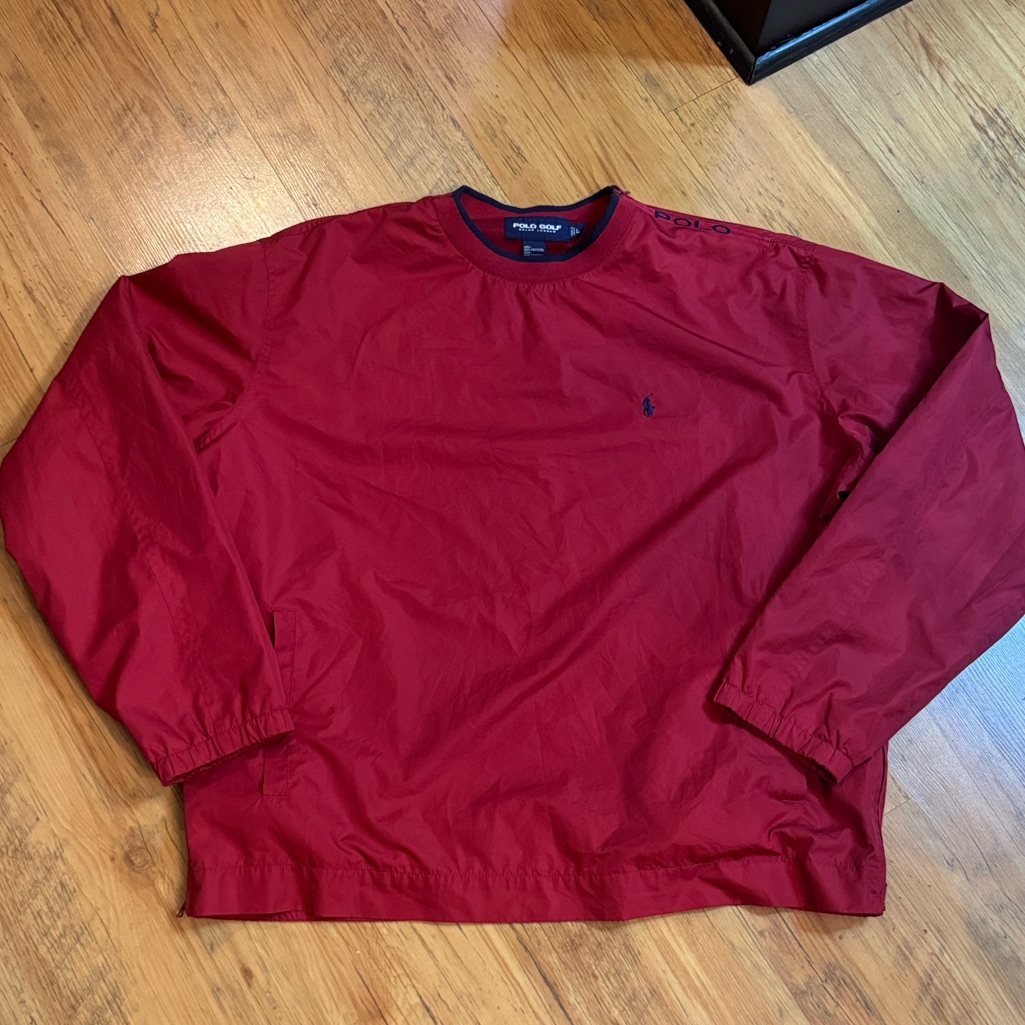 Polo Ralph Lauren Golf Windbreaker Sz L Red Mens